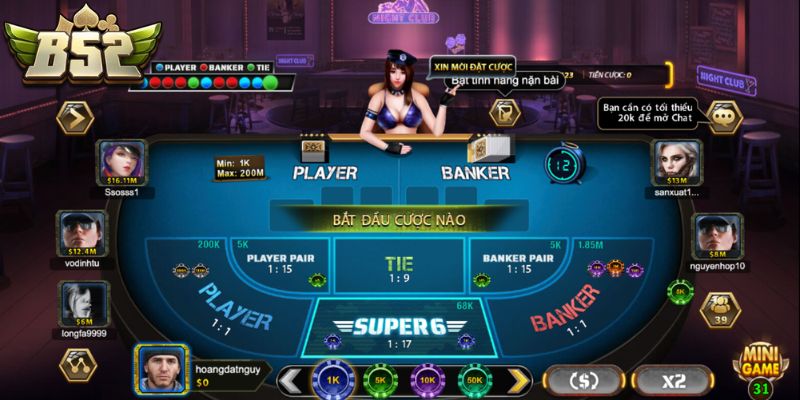 Baccarat B52Club - Live Casino Sang Hấp Dẫn Hàng Top 1 Giới thiệu vài nét về game Baccarat