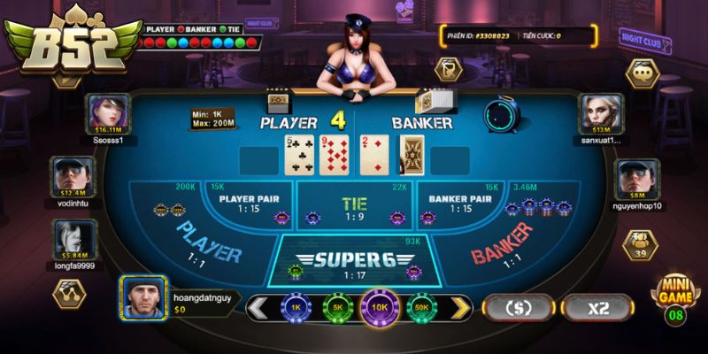 Baccarat B52Club - Live Casino Sang Hấp Dẫn Hàng Top 2 Bật mí luật chơi Baccarat B52Club đầy đủ để bạn tham gia