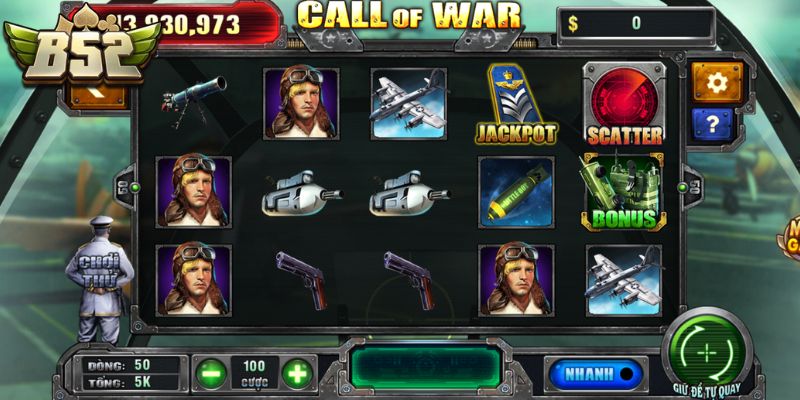 Call Of War B52Club - Đột Phá Doanh Trại Nhận Jackpot 3 Cách thức kích hoạt tối đa mọi đường đạn trên ma trận
