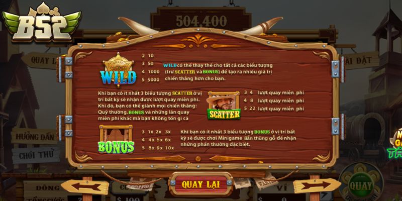 Miền viễn tây B52Club và cách săn Wild dính trục 